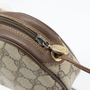GUCCI GG Supreme Web Sherry Line Bag PVC Beige Gold 156 02 066 Auth 171266-14