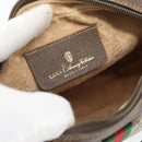 GUCCI GG Supreme Web Sherry Line Bag PVC Beige Gold 156 02 066 Auth 171266-15