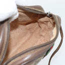GUCCI GG Supreme Web Sherry Line Bag PVC Beige Gold 156 02 066 Auth 171266-17