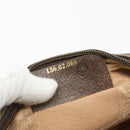 GUCCI GG Supreme Web Sherry Line Bag PVC Beige Gold 156 02 066 Auth 171266-19