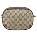 GUCCI GG Supreme Web Sherry Line Bag PVC Beige Gold 156 02 066 Auth 171266-3