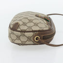 GUCCI GG Supreme Web Sherry Line Bag PVC Beige Gold 156 02 066 Auth 171266-5