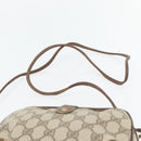 GUCCI GG Supreme Web Sherry Line Bag PVC Beige Gold 156 02 066 Auth 171266-8