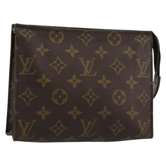 LOUIS VUITTON Monogram Poche Toilette 19 Pouch M47544 LV Auth 171268