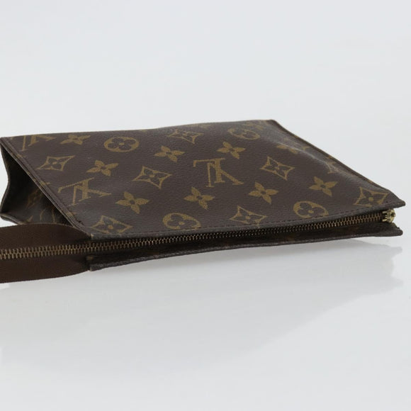 LOUIS VUITTON Monogram Poche Toilette 19 Pouch M47544 LV Auth 171268