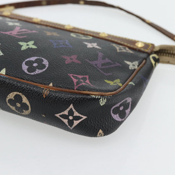 LOUIS VUITTON Multicolor Pochette Accessoires Täschchen Schwarz M92648 LV Auth 171272