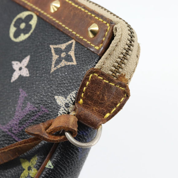 LOUIS VUITTON Multicolor Pochette Accessoires Täschchen Schwarz M92648 LV Auth 171272