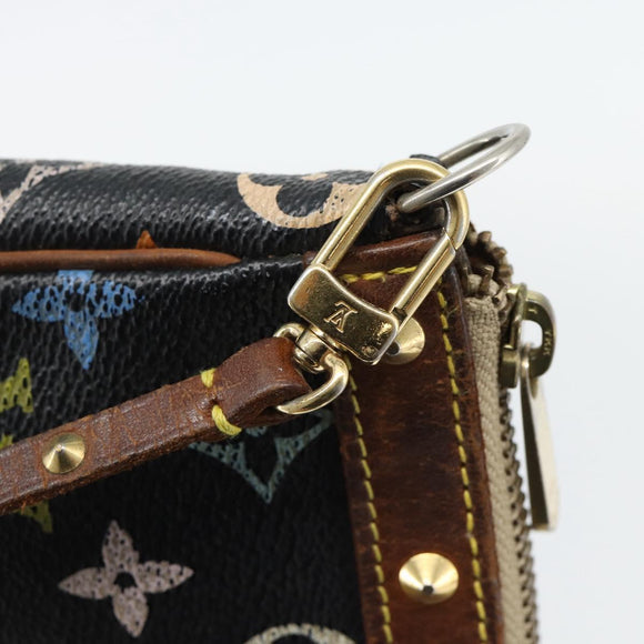 LOUIS VUITTON Multicolor Pochette Accessoires Täschchen Schwarz M92648 LV Auth 171272