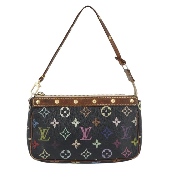 LOUIS VUITTON Multicolor Pochette Accessoires Täschchen Schwarz M92648 LV Auth 171272