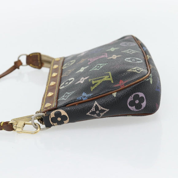 LOUIS VUITTON Multicolor Pochette Accessoires Täschchen Schwarz M92648 LV Auth 171272