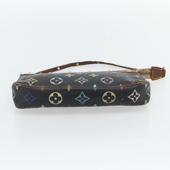 LOUIS VUITTON Multicolor Pochette Accessoires Täschchen Schwarz M92648 LV Auth 171272