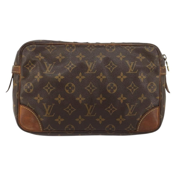 LOUIS VUITTON Monogram Compiegne 28 Clutch Bag M51845 LV Auth 171274