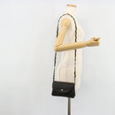 BALLY Schultertasche Kette Leder Schwarz Gold Auth 171275-26