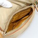 PRADA Shoulder Bag Nylon Canvas Beige Gold Auth 171276-29