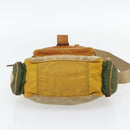 PRADA Shoulder Bag Nylon Canvas Beige Gold Auth 171276-5