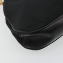 PRADA Accessoirezakje Nylon Zwart Goud Auth 171277-16