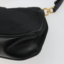 PRADA Accessoirezakje Nylon Zwart Goud Auth 171277-17