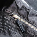 PRADA Accessoirezakje Nylon Zwart Goud Auth 171277-24