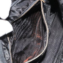 PRADA Accessoirezakje Nylon Zwart Goud Auth 171277-9
