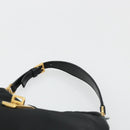 PRADA Accessoirezakje Nylon Zwart Goud Auth 171277-14