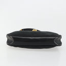 PRADA Accessoirezakje Nylon Zwart Goud Auth 171277-5