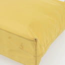 PRADA Tote Bag Nylon Yellow Silver Auth 171278-9
