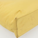 PRADA Tote Bag Nylon Yellow Silver Auth 171278-14