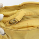 PRADA Tote Bag Nylon Yellow Silver Auth 171278-10
