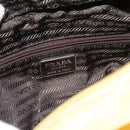 PRADA Tote Bag Nylon Yellow Silver Auth 171278-18