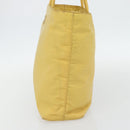 PRADA Tote Bag Nylon Yellow Silver Auth 171278-4