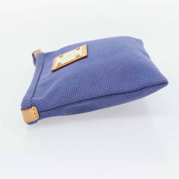 LOUIS VUITTON Antigua Pochette Platt PM Beutel Blau M40070 LV Auth 171279V