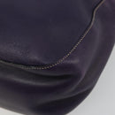 PRADA Schoudertas met Ketting Leer Paars Goud Auth 171280V-9