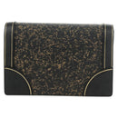PRADA Shoulder Bag Safiano leather Black Gold Auth 171281V-13