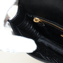 PRADA Shoulder Bag Safiano leather Black Gold Auth 171281V-24