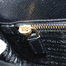PRADA Shoulder Bag Safiano leather Black Gold Auth 171281V-25