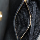 PRADA Shoulder Bag Safiano leather Black Gold Auth 171281V-26
