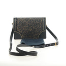 PRADA Shoulder Bag Safiano leather Black Gold Auth 171281V-12