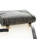 PRADA Shoulder Bag Safiano leather Black Gold Auth 171281V-6
