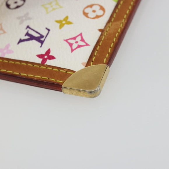 LOUIS VUITTON Monogram Multicolor Pochette Cles Purse White M92655 Auth 171283
