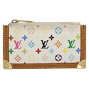 LOUIS VUITTON Monogram Multicolor Pochette Cles Purse White M92655 Auth 171283-2