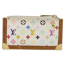 LOUIS VUITTON Monogram Multicolor Pochette Cles Purse White M92655 Auth 171283-3