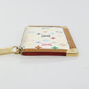 LOUIS VUITTON Monogram Multicolor Pochette Cles Purse White M92655 Auth 171283-5