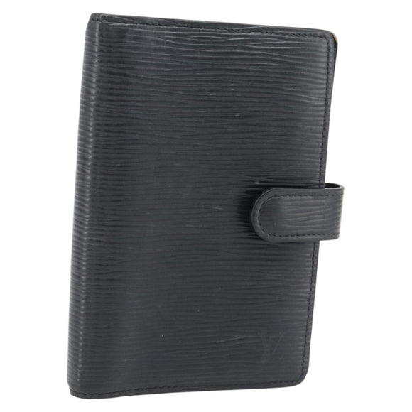 LOUIS VUITTON Epi Agenda PM Day Planner Cover Black R20092 LV Auth 171284