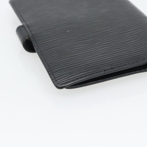 LOUIS VUITTON Epi Agenda PM Day Planner Cover Black R20092 LV Auth 171284
