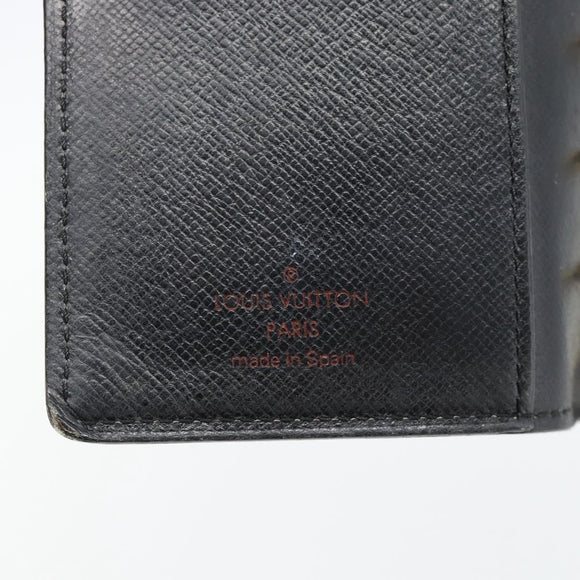 LOUIS VUITTON Epi Agenda PM Day Planner Cover Black R20092 LV Auth 171284