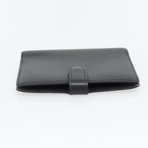 LOUIS VUITTON Epi Agenda PM Day Planner Cover Black R20092 LV Auth 171284