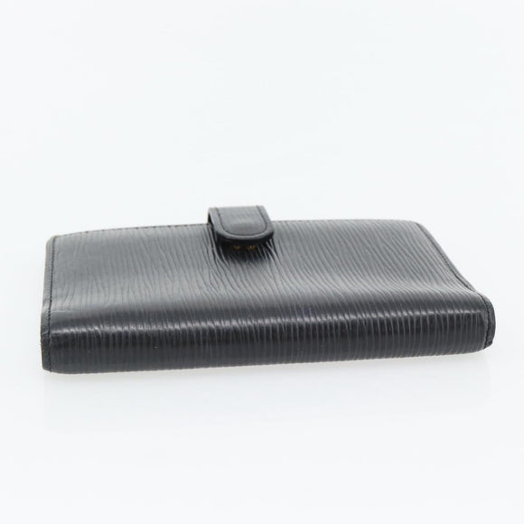 LOUIS VUITTON Epi Agenda PM Day Planner Cover Black R20092 LV Auth 171284
