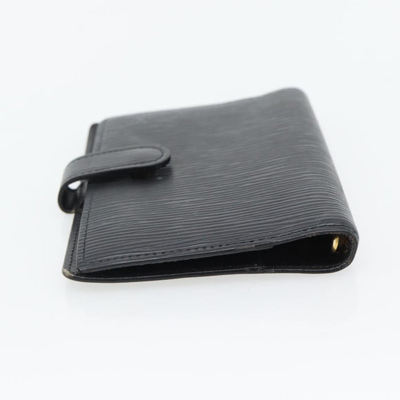 LOUIS VUITTON Epi Agenda PM Day Planner Cover Black R20092 LV Auth 171284