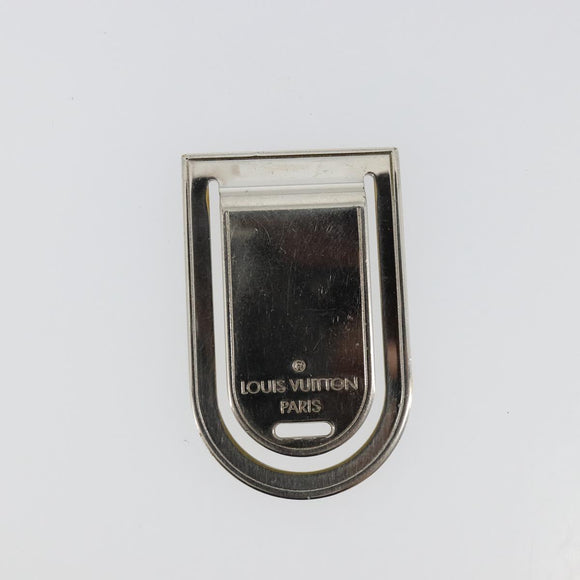 LOUIS VUITTON Pansavie Porto Adres Geldclip Metaal Zilver M64691 Auth 171287