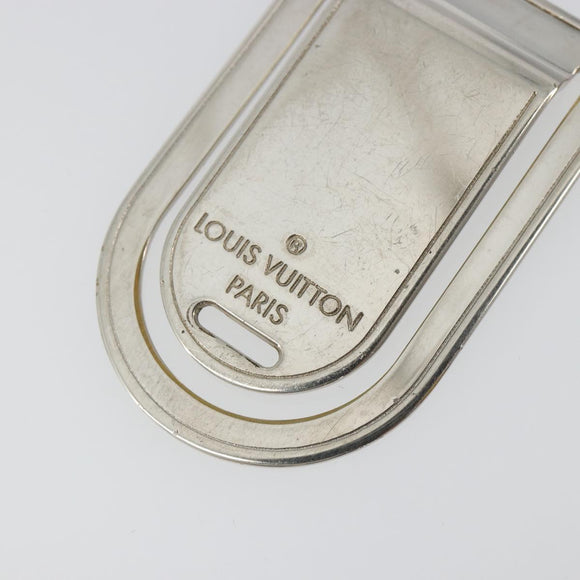 LOUIS VUITTON Pansavie Porto Adres Geldclip Metaal Zilver M64691 Auth 171287